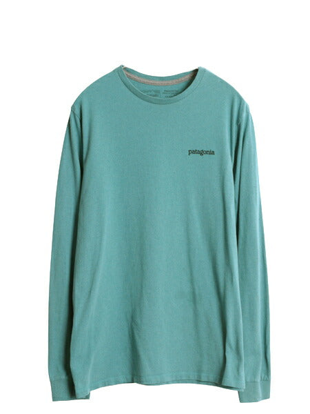 パタゴニア 両面 プリント 長袖 Tシャツ メンズ XS 古着 アウトドア ロンT ロゴT ロングスリーブ グラフィック イラスト アート カットソー