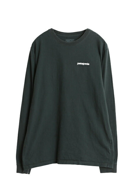 パタゴニア 両面 プリント 長袖 Tシャツ メンズ S 16年製 アウトドア ロンT ロングスリーブ P6 バックプリント ボックスロゴ カットソー 黒