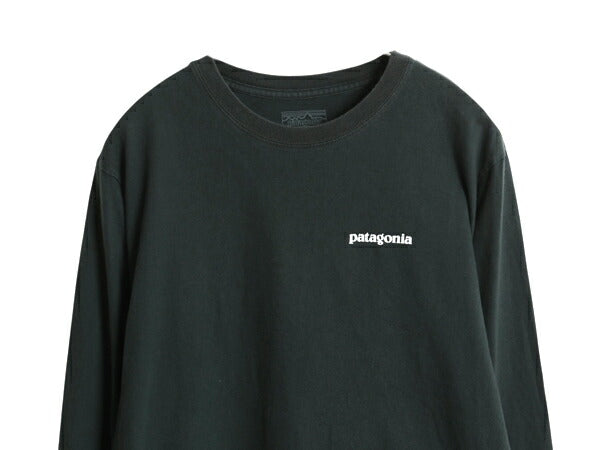 パタゴニア 両面 プリント 長袖 Tシャツ メンズ S 16年製 アウトドア ロンT ロングスリーブ P6 バックプリント ボックスロゴ カットソー 黒