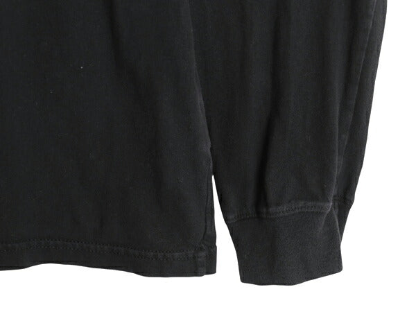 ノースフェイス プリント 長袖 Tシャツ メンズ L アウトドア ロンT ロングスリーブ カットソー 袖プリント ワンポイント シンプル ブラック