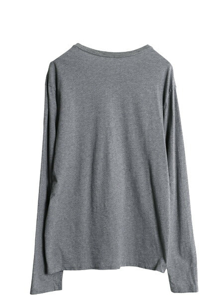 パタゴニア ヘンリーネック 長袖 Tシャツ メンズ М 古着 アウトドア ロンT ロングスリーブ カットソー インナー ワンポイント トップス 灰