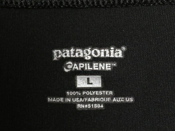 00s USA製 パタゴニア キャプリーン 長袖 Tシャツ メンズ L / 03年製 オールド アウトドア ロンT アンダーシャツ インナー ストレッチ 黒