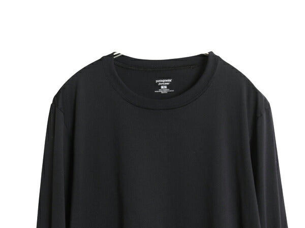 00s USA製 パタゴニア キャプリーン 長袖 Tシャツ メンズ L / 03年製 オールド アウトドア ロンT アンダーシャツ インナー ストレッチ 黒
