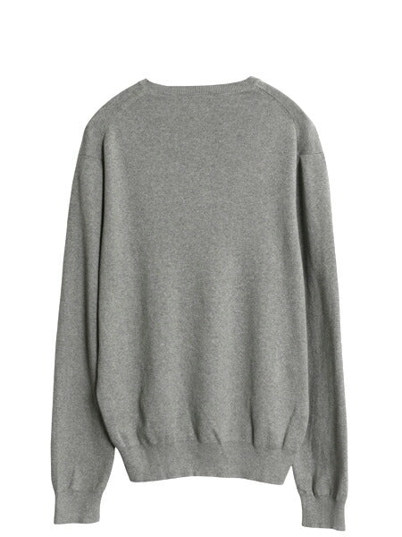 ポロ ラルフローレン Vネック ニット セーター メンズ М / 長袖ニット 高級 100% ピマ コットン ハイゲージ ストレッチ ワンポイント 薄手