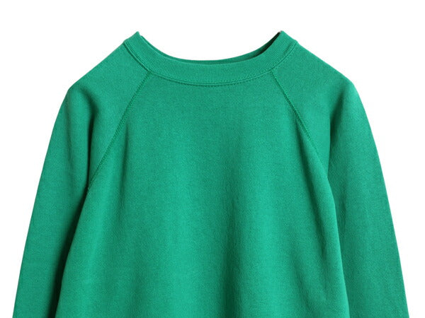 90s USA製 タルテックス 無地 スウェット メンズ レディース L / 古着 オールド トレーナー 裏起毛 ブランク シンプル ラグラン グリーン