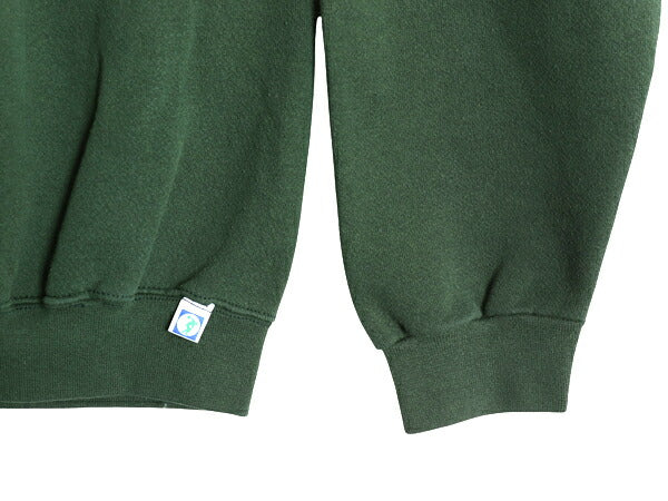 90s USA製 ディスカス 無地 スウェット メンズ レディース XL / 古着 オールド トレーナー 裏起毛 ブランク ワンポイント 大きいサイズ 緑