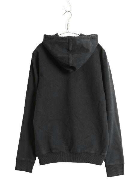 パタゴニア プリント スウェット フード パーカー メンズ S / 古着 20年製トレーナー プルオーバー ストレッチ アウトドア 裏起毛 ブラック