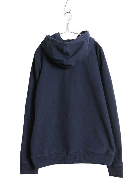 パタゴニア プリント スウェット フード パーカー メンズ L 20年製 トレーナー プルオーバー ストレッチ ヘビーウェイト シンプル ネイビー