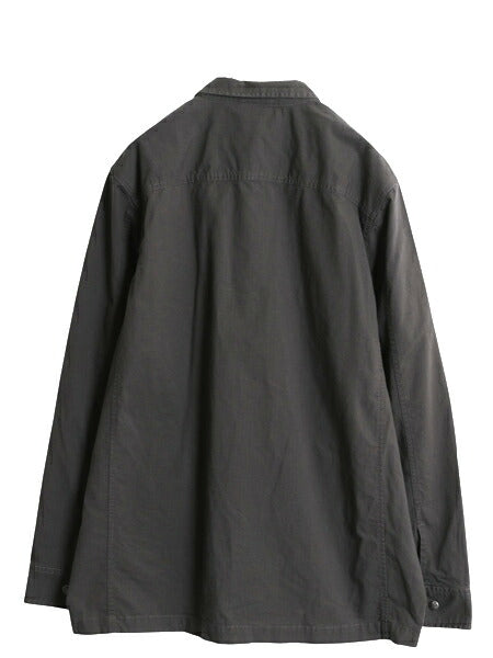 ノースフェイス 長袖 シャツ ジャケット メンズ XL / 古着 アウトドア 無地 リップストップ ストレッチ コットン 茶タグ 大きいサイズ 濃灰