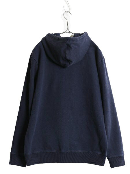 パタゴニア プリント スウェット フード パーカー メンズ L 19年製 トレーナー プルオーバー ストレッチ ヘビーウェイト シンプル ネイビー