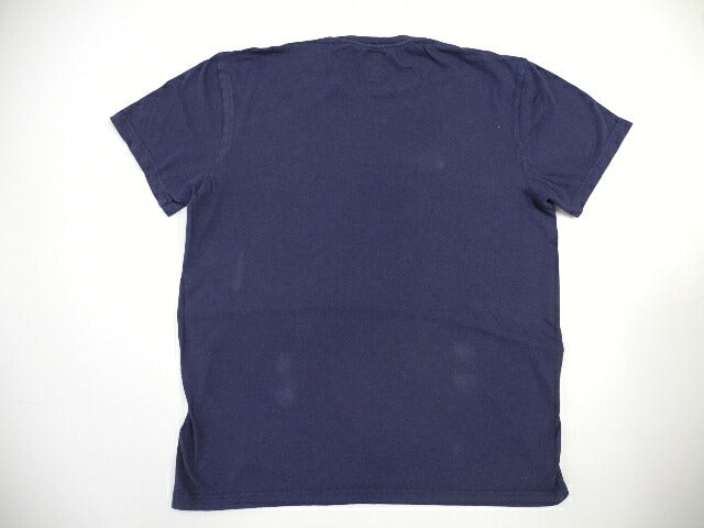 ■POLOポロラルフローレン半袖コットンTシャツクルー紺(M) レディース