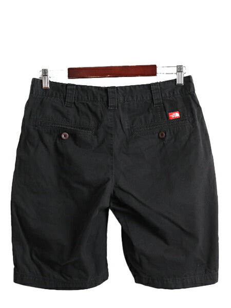 ■ ノースフェイス コットン ショートパンツ レディース M 程/ The North Face アウトドア 短パン 半パン ショーツ ノータック ブラック 黒