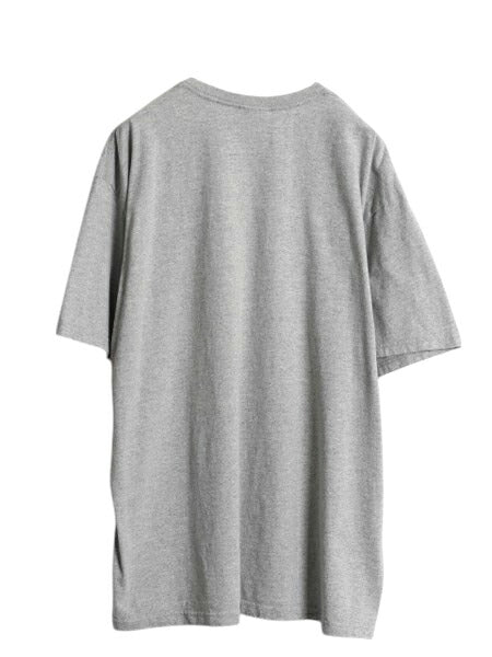 00s ナイキ スモール スウッシュ 刺繍 半袖 Tシャツ メンズ XL オールド コットン ワンポイント カットソー シンプル 大きいサイズ グレー