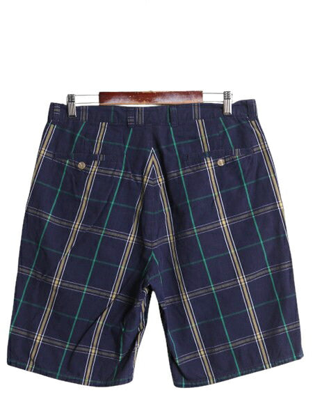 00s オールド ギャップ チェック コットン ショートパンツ メンズ 35 / 旧タグ ショーツ ノータック 薄手 短パン マルチカラー バミューダ