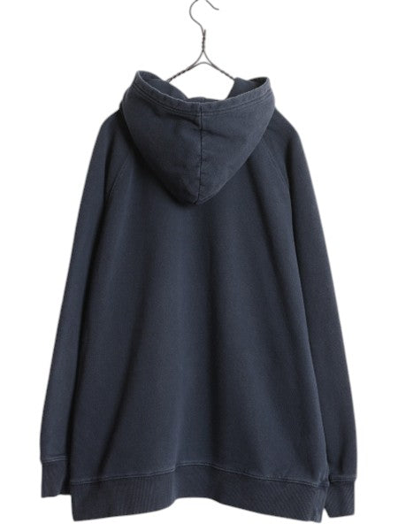 ノースフェイス プリント スウェット フード パーカー レディース XL 古着 The North Face プルオーバー トレーナー 裏起毛 アウトドア 紺