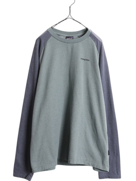 パタゴニア 両面 プリント ライトウェイト スウェット メンズ XL / 18製 Patagonia 長袖 Tシャツ ロンT P-6 バックプリント ツートン 薄手