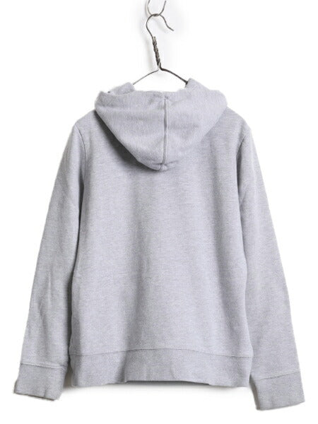 ノースフェイス プリント スウェット フード パーカー レディース M 程 The North Face プルオーバー 裏起毛 トレーナー アウトドア グレー
