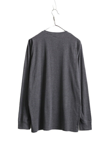 ノースフェイス プリント 長袖 Tシャツ メンズ L / 古着 The North Face アウトドア クルーネック ロングスリーブ プリントT ロンT グレー