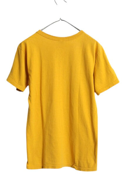 80s USA製 チャンピオン 半袖 Tシャツ メンズ М 小さめ S 程/ ヴィンテージ 100% コットン ヘビーウェイト ワンポイント スクリプト ロゴ