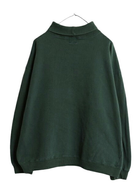 90s OLD GAP タートルネック 無地 スウェット メンズ レディース XL / 古着 90年代 オールド ギャップ 前V トレーナー ヘビーウエイト 緑