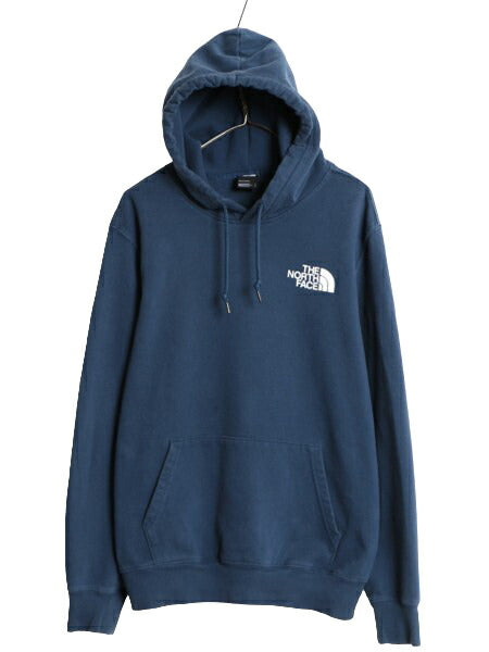 US企画 ノースフェイス 両面 プリント スウェット フード パーカー メンズ L / The North Face アウトドア トレーナー プルオーバー 薄手