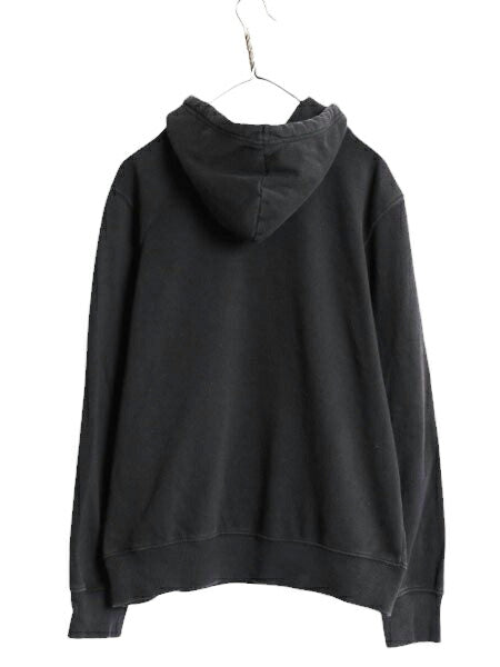 ノースフェイス プリント スウェット フード パーカー メンズ М 程 The North Face プルオーバー 裏起毛 トレーナー アウトドア ブラック