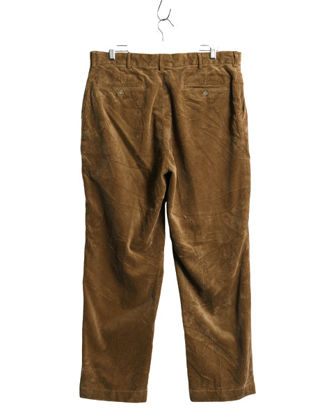 デッドストック 90s ポロ ラルフローレン 太畝 コーデュロイ パンツ メンズ 36 30 / オールド ストレート ノータック アーミー タイプ 茶