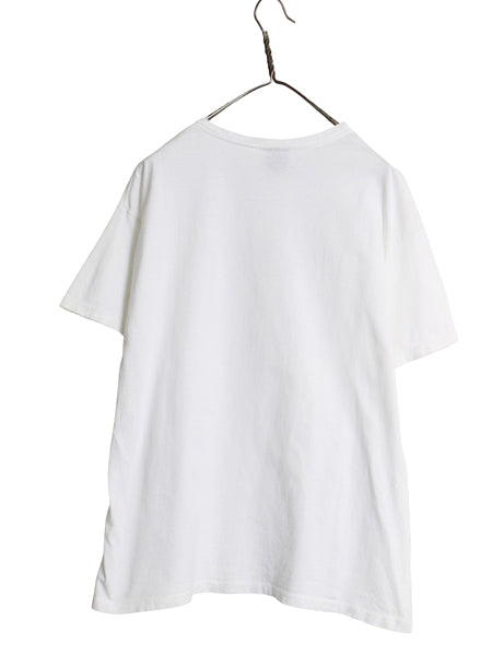 90s USA製 ウールリッチ フラワー アート イラスト プリント 半袖 Tシャツ メンズ レディース M オールド ヘビーウェイト 花柄 シンプル 白