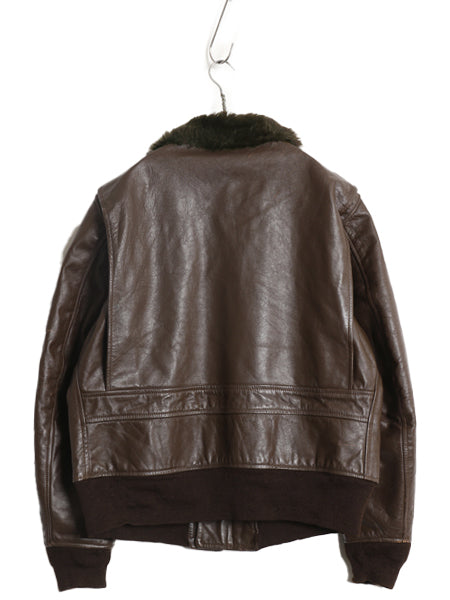 70s ★ 米軍実物 USN G-1 フライト ジャケット 46 メンズ XL 程/ 古着 ヴィンテージ NAVY 軍物 革ジャン ミリタリー ボンバー 本革 レザー