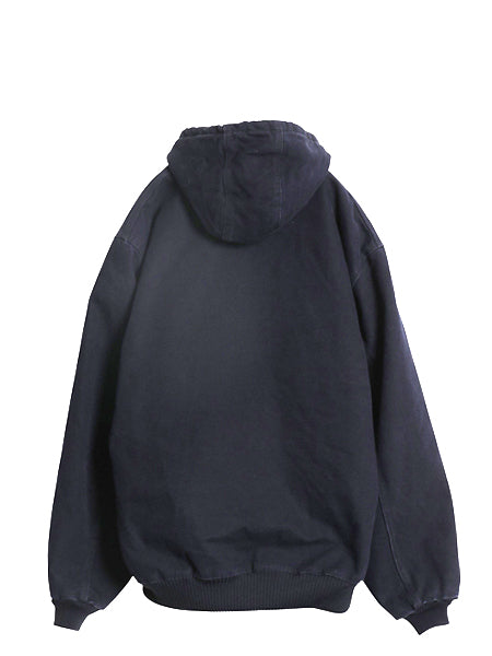 US企画 カーハート アクティブ ジャケット メンズ XL 古着 ワーク ダック パーカー 中綿 キルティング ライナー ブルゾン フルジップ 濃紺