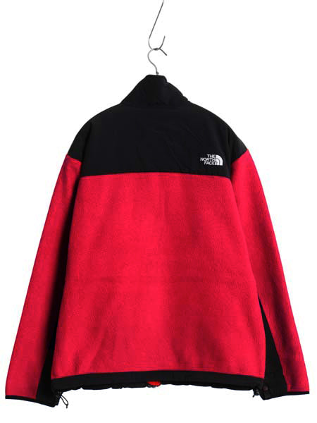 ノースフェイス デナリ ジャケット メンズ S / アウトドア フリース ナイロン ジャンパー フルジップ ブルゾン ハイネック ツートン 赤 黒