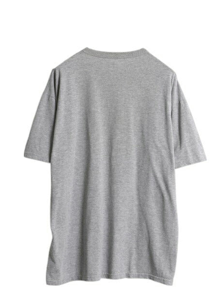 00s ラッセル 無地 半袖 Tシャツ メンズ レディース L / オールド ワンポイント カットソー ロゴ刺繍 クルーネック 霜降り グレー シンプル