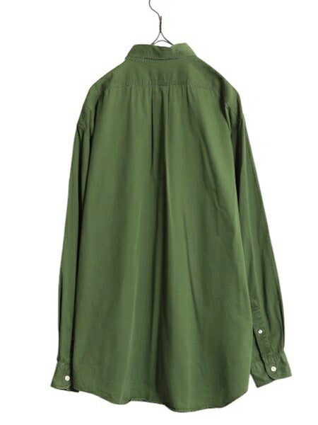 90s J CREW ボタンダウン 長袖 コットン シャツ メンズ L / 古着 オールド 旧タグ ジェイクルー ワイシャツ 無地 BD ポケット付き Yシャツ