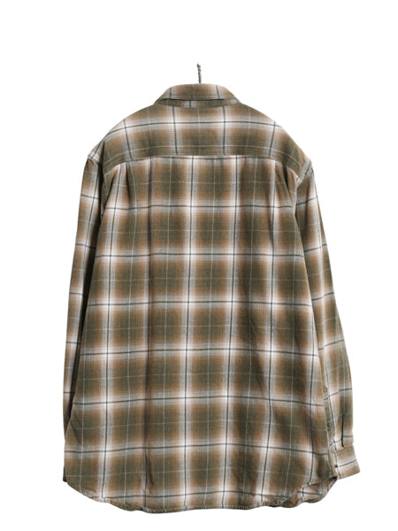 US企画 カーハート オンブレ チェック フランネル 長袖 ボタンダウン シャツ メンズ L / ネルシャツ シャドー ワーク ミドルウェイト 廃盤
