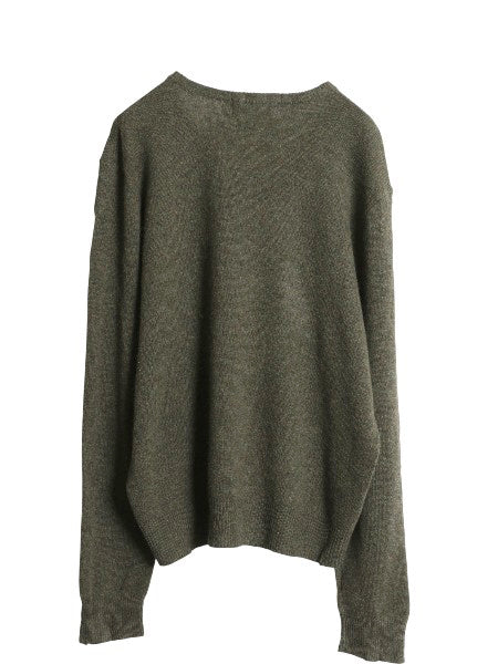 90s ポロ ラルフローレン Vネック ニット セーター メンズ L / オールド ラム ウール ハイゲージ ワンポイント シンプル きれいめ トップス