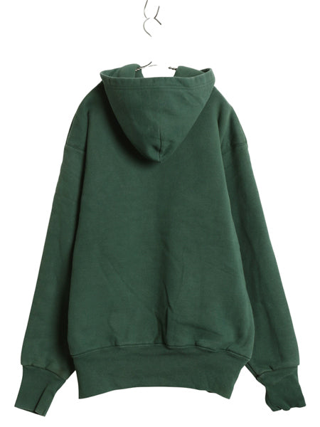 90s USA製 キャンバー ダブルフェイス スウェット フード パーカー メンズ M / オールド 無地 プルオーバー ヘビーウェイト トレーナー 緑