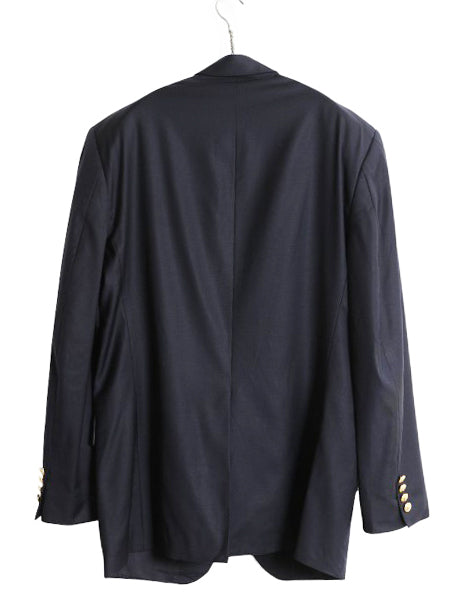 ローレン ラルフローレン テーラード ジャケット メンズ M 程/ ポロ スーツ 紺ブレ ブレザー サマー ウール 金ボタン きれいめ トラッド 紺
