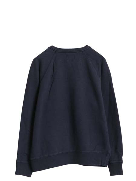 ブルックスブラザーズ プリント スウェット メンズ レディース M / 古着 トレーナー 前V クルーネック コットン 裏起毛なし 薄手 ネイビー