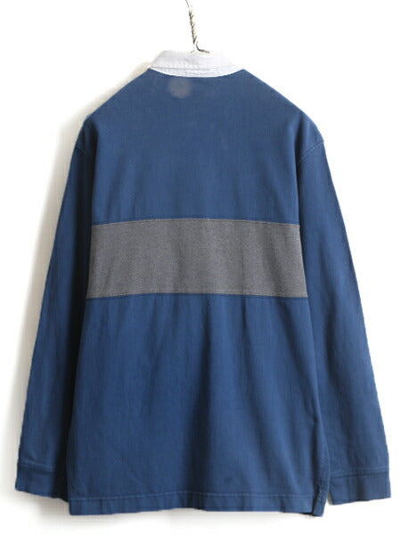 00s ■ DOCKERS リーバイス 2トーン 切替 長袖 ラガーシャツ ( メンズ M ) 古着 ドッカーズ LEVIS 00年代 オールド 長袖シャツ ラグビー