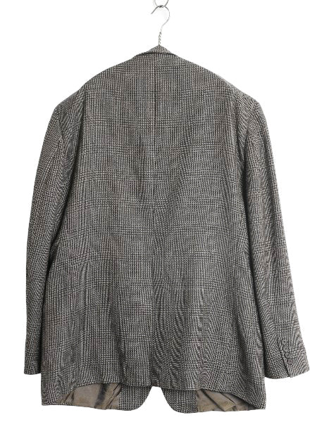 デッドストック ローレン ラルフローレン テーラード ジャケット メンズ XL 程/ ポロ ブレザー ウール チェック モノトーン 大きいサイズ