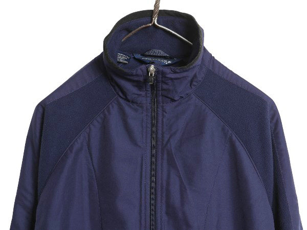 90s ポロゴルフ ラルフローレン ナイロン フリース ジャケット メンズ M / オールド ポロ フルジップ ハイネック ジャンパー ブルゾン 紺