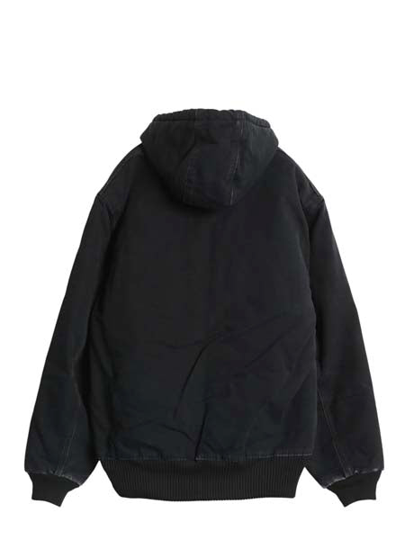 US企画 USA製 カーハート アクティブ ジャケット メンズ M / ダック フード パーカー 中綿 キルティング ライナー ブルゾン ジャンパー 黒