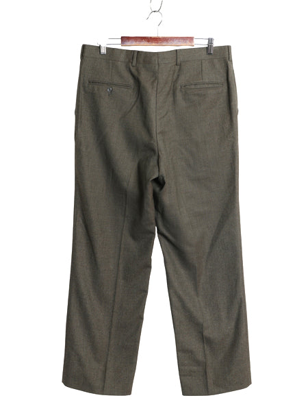 80s ブルックスブラザーズ ウール スラックス パンツ メンズ 35 / ヴィンテージ ノータック ストレート TALON 5ポケット トラウザー カーキ