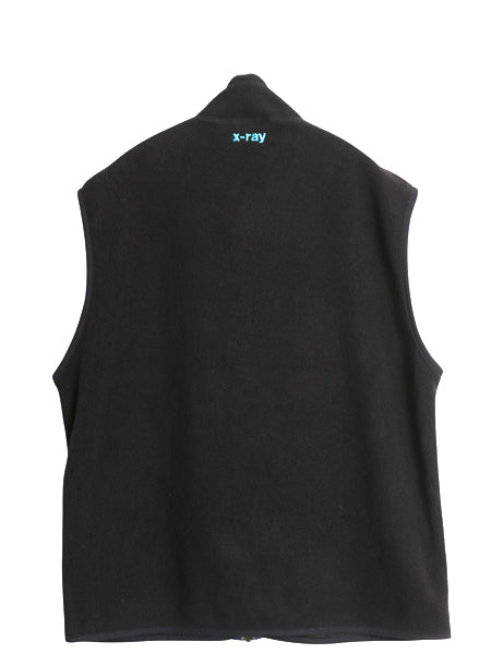 90s USA製 パタゴニア ライトウェイト シンチラ フリース ベスト メンズ XL 古着 98年製 オールド フルジップ アウトドア 大きいサイズ 黒