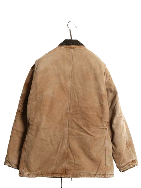 US企画 00s カーハート トラディショナル コート メンズ M オールド ダック ジャケット 中綿 キルティング ライナー ハーフコート 廃盤 茶