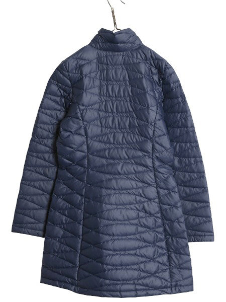 パタゴニア フィオナ パーカー レディース S / 14年製 ロング ダウン コート ジャケット 600フィル フルジップ ジャケット ハイネック 紺