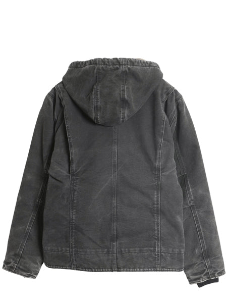 US企画 カーハート ダック シエラ ジャケット レディース L 古着 裏 ボア パイル フリース フルジップ ブルゾン アクティブ ワーク 廃盤 黒