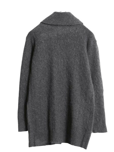 ポロ ラルフローレン ショールカラー ニット カーディガン レディース M / 高級 100% カシミヤ セーター 前開き 羽織り 無地 ロング グレー