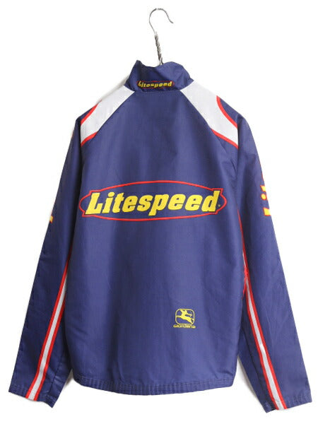 イタリア製 ジョルダーナ フルジップ サイクル ジャケット メンズ M 程 古着 Giordana サイクルウェア ジャージ 自転車 サイクリング 薄手