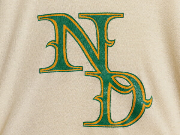 70s USA製 カレッジ フットボール プリント Tシャツ メンズ M ヴィンテージ メッシュ 切替 7分袖 シングルステッチ ツートン アルテックス